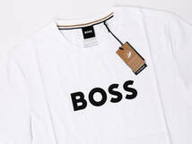 新品正規品 HUGO BOSS ヒューゴ ボス メンズ 半袖 オーガニック コットン コントラストロゴ Tシャツ 大谷翔平 ホワイト M_画像3