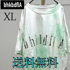 bhkbdflAオーバーサイズTシャツ/ユニセックス/ムラ染め/XL