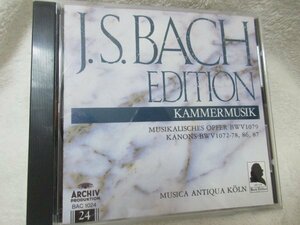 バッハ大全集24//　音楽の捧げもの　BWV1079、カノン　BWV1072-78、86、他【ゴールドCD】ムジカ・アンティクヮ・ケルン