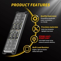 送料無料☆ LED ライト 警告灯 ランプ グリル マーカー トラック 自動車 乗用車 2個 汎用 12V/24V 72W サイド マーカー アンバー ストロボ_画像6