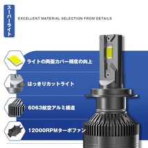 送料無料☆ H85 2個 H4 Hi.Low/H1/H7/H8/H11/H16/HB3/HB4 120W 24000LM LED ヘッド/フォグ 光軸調整 12V キャンセラー内蔵 車検対応 無極性_画像5