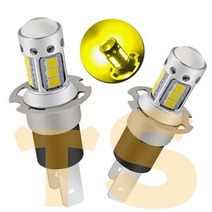 送料無料☆ H3C-14SMD H3 H3C H3D 3000K イエロー 42W LED フォグランプ ショート プロジェクターレンズ 2835SMDチップ 2個 五面発光