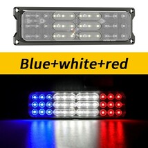 トラック SE001 LED ライト マーカー サイド マーカー ブルー/ホワイト/レッド/ストロボ 警告灯 12V/24V 72W グリル マーカー_画像3