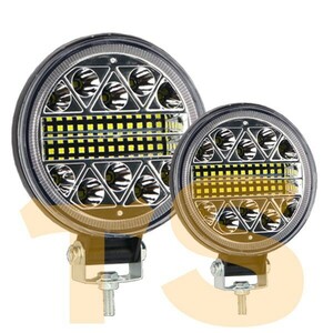 送料無料☆LED ワークライト 作業灯 ジムニー ランクル トラック 投光器 4インチ 102W YX102W 前照灯 ボート 屋外 農業機械 12V/24V 2個