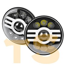 送料無料☆ 高品質 Jeep ラングラー JK TJ ジムニー ハマーH2 7インチ HI.Low切替式.DRL LED ヘッドライト ホワイト イエロー JK-O 2個_画像1