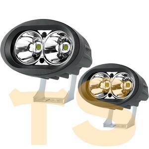 送料無料☆ オートバイ 40W 12V/24V 4000LM LEDワークライト 作業灯 投光器 前照灯 車幅灯 | ホワイト 6500K | 3C20W 3インチ バイク SUV