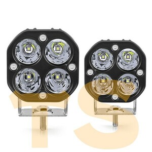 送料無料☆ LEDワークライト 作業灯 トラック FX40W ランクル 2個 12V/24V 80W |ホワイト 6500K| バイク 前照灯 車幅灯 船舶 重機 投光器