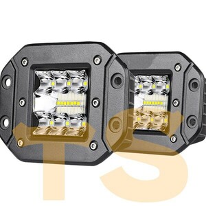 送料無料☆ 前照灯 ワークライト ボートカー トラック |6500K ホワイト| 5インチ 12V/24V 埋込式 39W 作業灯 車幅灯 LEDライト 2個 SUV