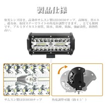 送料無料☆ ジムニー ランクル ホワイト 2個 6500K 12V/24V 240W 投光器 前照灯 LED ワークライト 作業灯 トラック 除雪機 船舶 SM120W_画像5