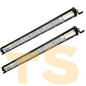 送料無料☆ 12V/24V 18000LM 180W 投光器 20インチ (ホワイト 6500K) 21C-180W 2個 洪水ライト/スポットライト LEDワークライト 作業灯