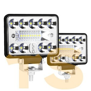 LED ワークライト 作業灯 3インチ 54W 6500K 農業機械 夜釣り 投光器 前照明灯 建設機械 照明 トラック SUV 3C-54W 12V/24V 2個