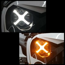 7インチ JEEP JK TJ ジムニー ハマーH2 HI.Low切替式.ディライト ホワイト イエロー 12V~24V 2個 JK-X 高品質 LED ヘッドライト_画像5