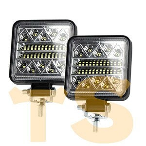 LED ワークライト 204W 作業灯 投光器 前照灯 車幅灯 前照灯 照明 ..新品.. トラック FX102W ジムニー ランクル 6500K 2個 12V/24V