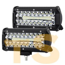 ジムニー ランクル ホワイト 2個 6500K 12V/24V 240W ..新品.. 投光器 前照灯 LED ワークライト 作業灯 トラック 除雪機 船舶 3P120W_画像1