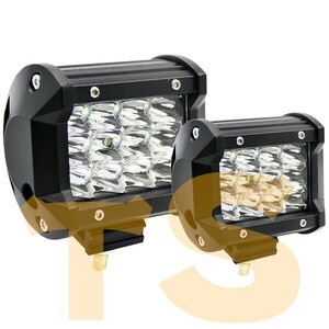 倉庫 オートバイ ATV SUV ホワイト 6500K 12V/24V 3600LM ..新品.. 3P36W 2個 36W LED ワークライト 作業灯 4インチ 前照灯 車幅灯 ボート