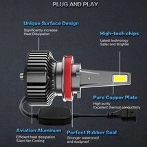 ..新品.. D1C/D1S/D1R/D2C/D2S/D2R/D3C/D3S/D3R/D4C/D4S/D4R/D5S LEDライト V13 車検対応 6500K 一体型 LMPチップ 2個/1セット 16000LM_画像6