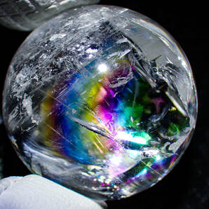 天然石 アイリス クオーツ 虹 水晶玉 レインボー 健康 金 風水 占い パワーストーンの画像8