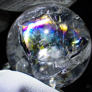 天然石 アイリス クオーツ 虹 水晶玉 レインボー 健康 金 風水 占い パワーストーンの画像6