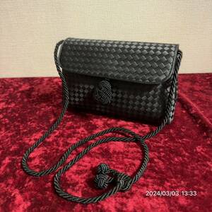 1000円〜　極美品　BOTTEGA VENETA ボッテガヴェネタ　イントレ　サテン　フリンジ　ショルダーバッグ　肩掛けバッグ