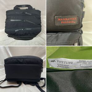 【良品】MANHATTAN PASSAGE ♯9050☆マンハッタンパッセージ 2層式大型バックパック/リュックサック☆通勤 出張☆PC iPad 折り畳み傘収納の画像9