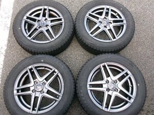 送料無料【CLAIRE】5.5J×15インチ+43 PCD100-4H☆2017年！BRIDGESTONE　VRX 175/65R15 4本//タイヤ＆ホイール招きモアイ 長野大橋店