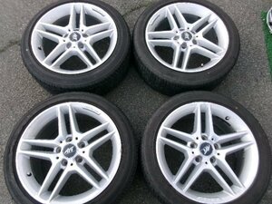 送料無料【ベンツ】W204　Cクラス♪AMG純正☆F7.5J×17+47 R8.5×17+58 PCD112-5穴☆ 225/45R17 タイヤ＆ホイール招きモアイ像　長野大橋店