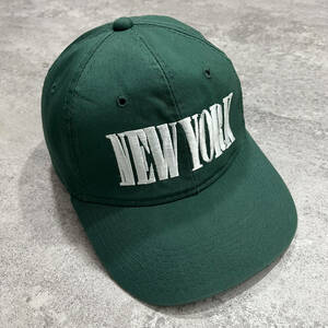 ニューヨーク NEW YORK NY ロゴ スナップバック キャップ グリーン 緑 サイズ フリー