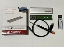 Transcend トランセンド USB3.1 （M.2 SATA SSD 専用） 外付けケース TS-CM80S　+　Sandisk SSD 128GB_画像1