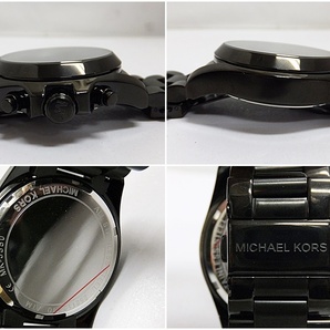 状態良好 MICHAEL KORS マイケルコース 腕時計 MK5550 ブラック クォーツ クロノグラフ アナログ 再出品の画像5