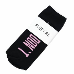 未使用 フリーカーズ ソックス 23〜25cm ブラック FLEEKRS 木佐貫まや 靴下 MESSAGE SOCKS DON’T DISTURB 邪魔しないで レディース 210116