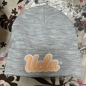 ★新品 UCLA(ユーシーエルエー)リブニットキャップ ライトグレーメランジ