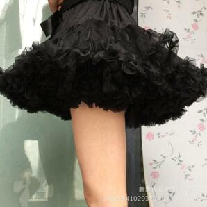 パニエ ドレス スカート ボリューム ふわふわ ペチコート ロリータ 黒の画像2