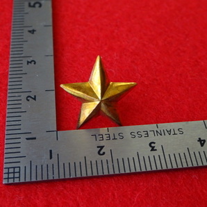 [実物]星章12個（15ｍｍ・金色・デッドストック品）大日本帝国陸軍98式・三式礼肩章用星（通称・通常礼装肩章）の画像4