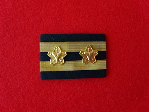 [昭和時代]旧型消防団金線階級章「副分団長」（未使用デッドストック品）