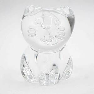 【中古】Baccarat バカラ クリスタル ミニマルズ キャット 猫 アニマル フィギュリン オブジェ 飾物