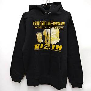 【中古・未使用品】RIZIN ライジン チャンピオンベルト パーカー スウェット プルオーバー L メンズ 格闘技