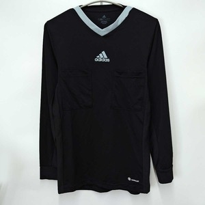 【中古】アディダス 22 ジャージー 長袖 レフリー 審判 シャツ M ブラック HF8389 メンズ ADIDAS ユニフォーム サッカー ドライシャツ