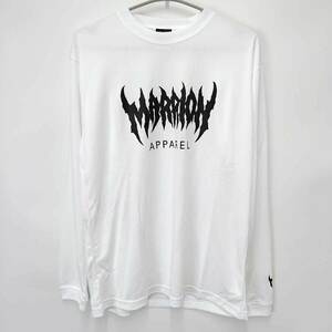 【中古・未使用品】MARRION APPAREL 長袖 Tシャツ ロンT ロングスリーブ マリアパ マリオンアパレル L ホワイト メンズ 格闘技