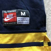 送料520　90s 00s Nike Michigan Half Button Shirt ナイキ　ミシガン　ハーフボタンシャツ ユニフォーム ゲームシャツ　スポーツ　M大きめ_画像10