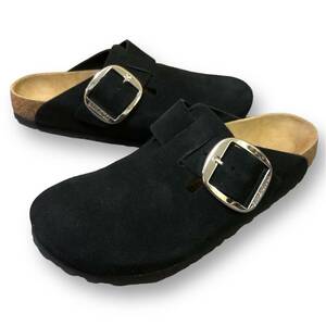 BIRKENSTOCK BEAUTY&YOUTH UNITED ARROWS BOSTON BIG BUCKLE ビルケンシュトック アローズ別注　ボストン　スエード ブラック　40 26cm