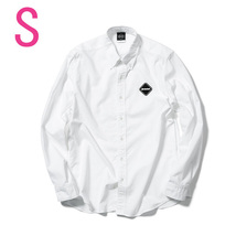 送料無料 美品！Sサイズ F.C.R.B. COOLMAX EMBLEM B.D.SHIRT オックスフォード 長袖シャツ 白 FCRB■F.C.Real Bristolブリストル24SS SOPH_画像1