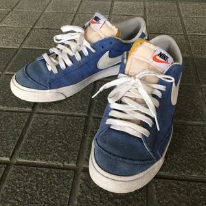 NIKE BLAZER LOW SUEDE US9.5 Team Blue DA7254 401 USED ナイキ ブレイザー ブレザー ロー スエード 27.5cm アメカジ 古着 スニーカー