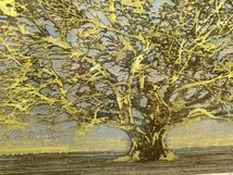 【真作】星襄一 リトグラフ「大樹」1975年 木版画_画像5