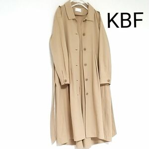 KBF ベージュ ロングコート 綿麻　