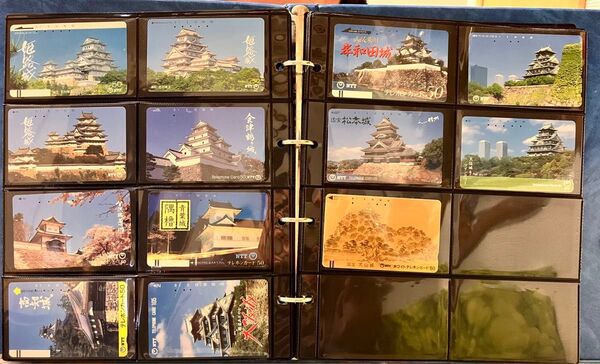 使用済み テレホンカード 13枚 城