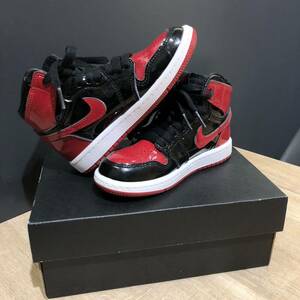 ★ 1円スタート!! 極美品!! ★ NIKE JORDAN 1 RETRO HIGH OG PS ナイキ ジョーダン 1 レトロ 赤 黒 白 17cm キッズサイズ 子供用 DH0