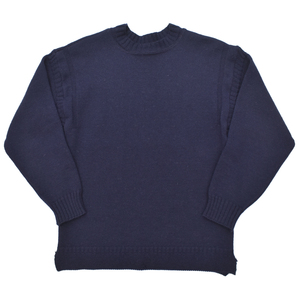 80s vintage スコットランド製 john ford Guernsey Sweater ガンジーセーター 厚手 ウール ニット size.M ゆったりサイズ 