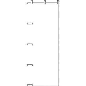のぼり旗 2枚セット 無地 白 No.2454