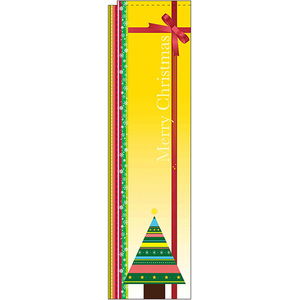 スリムのぼり旗 2枚セット Merry Christmas メリークリスマス 黄 No.5071