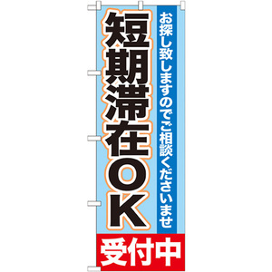 のぼり旗 2枚セット 短期滞在OK 受付中 GNB-1432